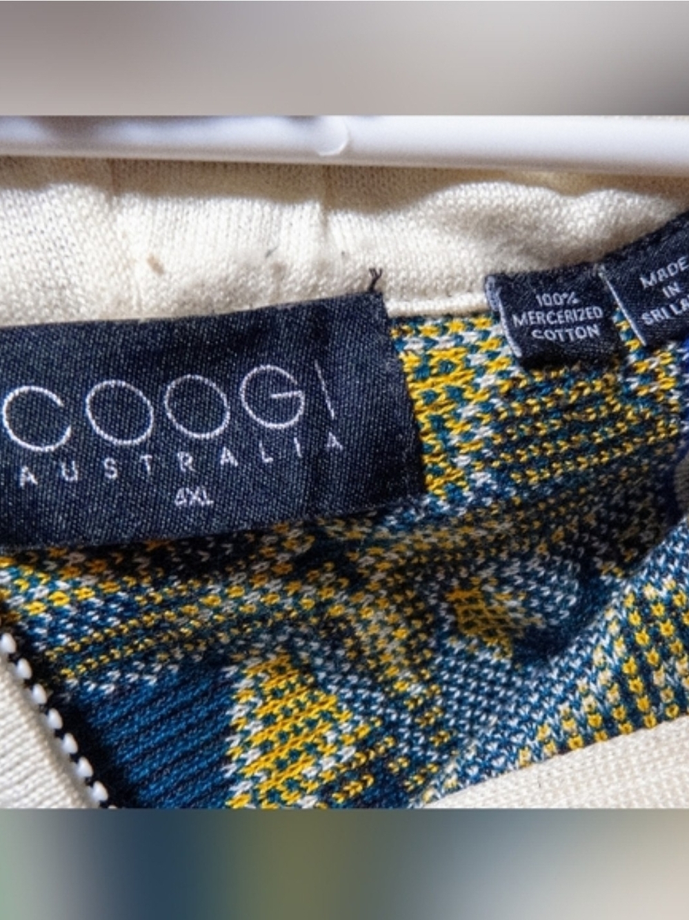 COOGI Multicolor Zip-Up Hooded Sweater with Bold Pattern - Picture 2 of 4